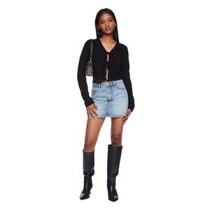 NOBO Tie Front Black Cardigan - Medium